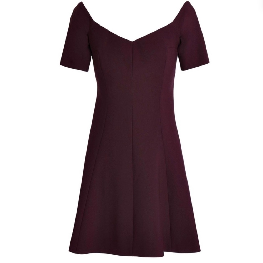 NEW CINQ A SEPT OFF-THE-SHOULDER SKATER MINI DRESS - Picture 7 of 8